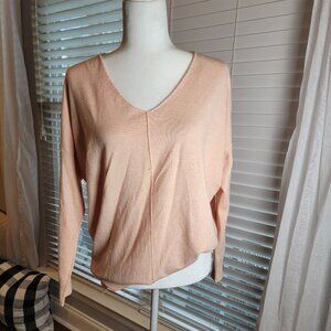 NWT DREAMERS BOUTIQUE Crazy SOFT Long Sleeve Peach Light Weight Sweater Size ML
